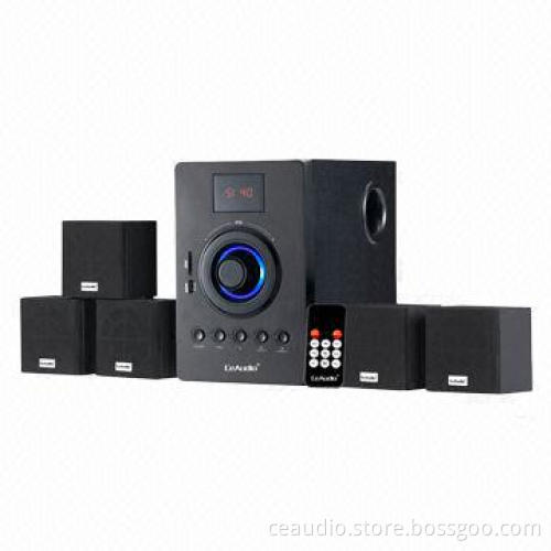 5.1CH Computer Speakers with USB, SD Card Reader and FM Radio